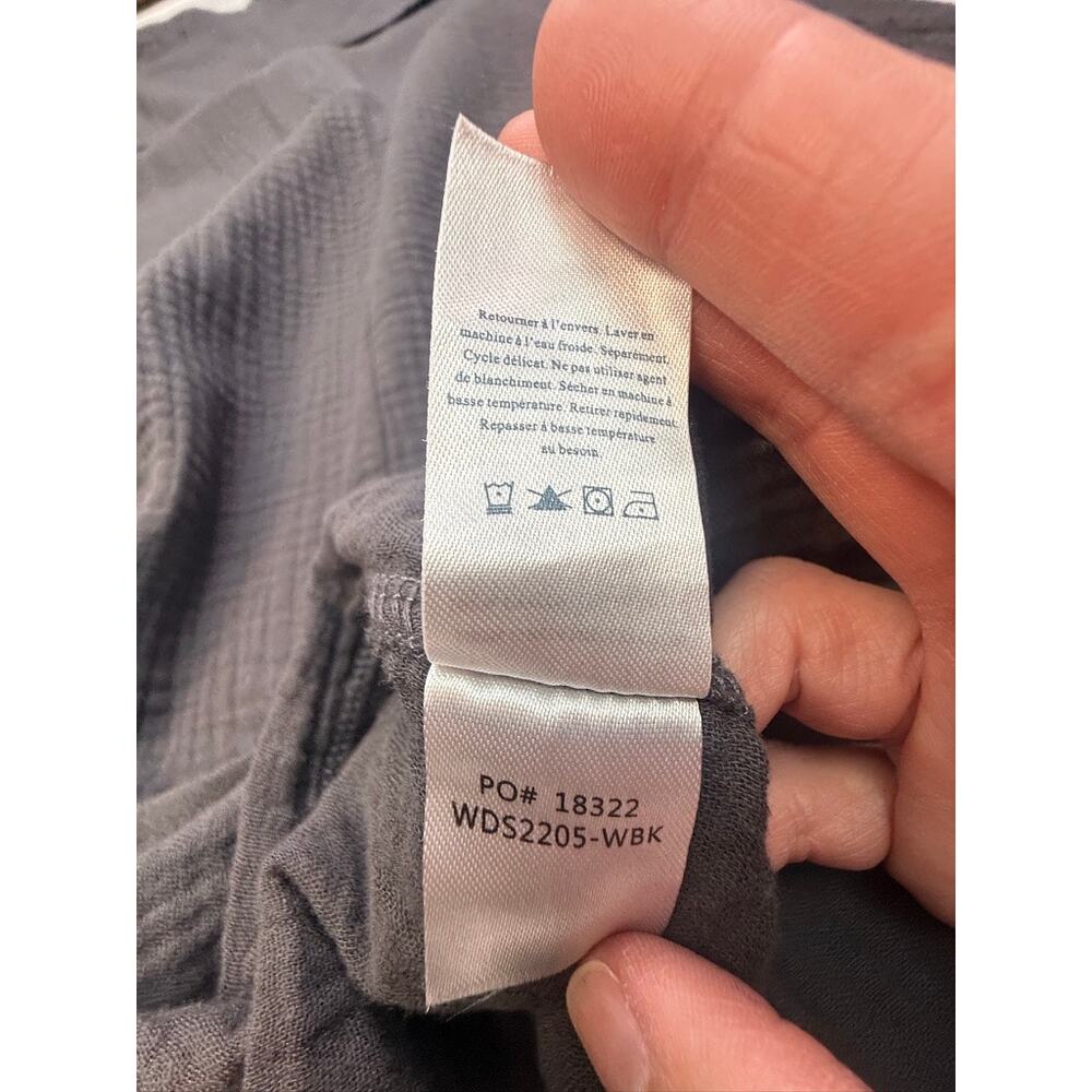 Faherty Organic Cotton Westport Tank Dress Washed Black Midi Belted Small - Picture 9 of 10